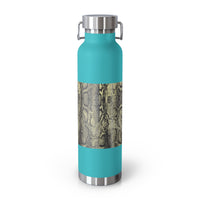Stylish Snake Print Insulated Water Bottle - 22oz Copper Vacuum Flask