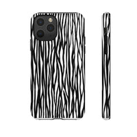 Tough Cases: Stylish Black and White Zebra Print Phone Case