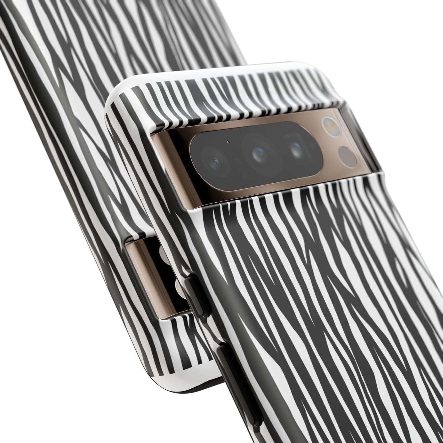 Tough Cases: Stylish Black and White Zebra Print Phone Case
