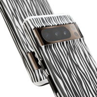 Tough Cases: Stylish Black and White Zebra Print Phone Case