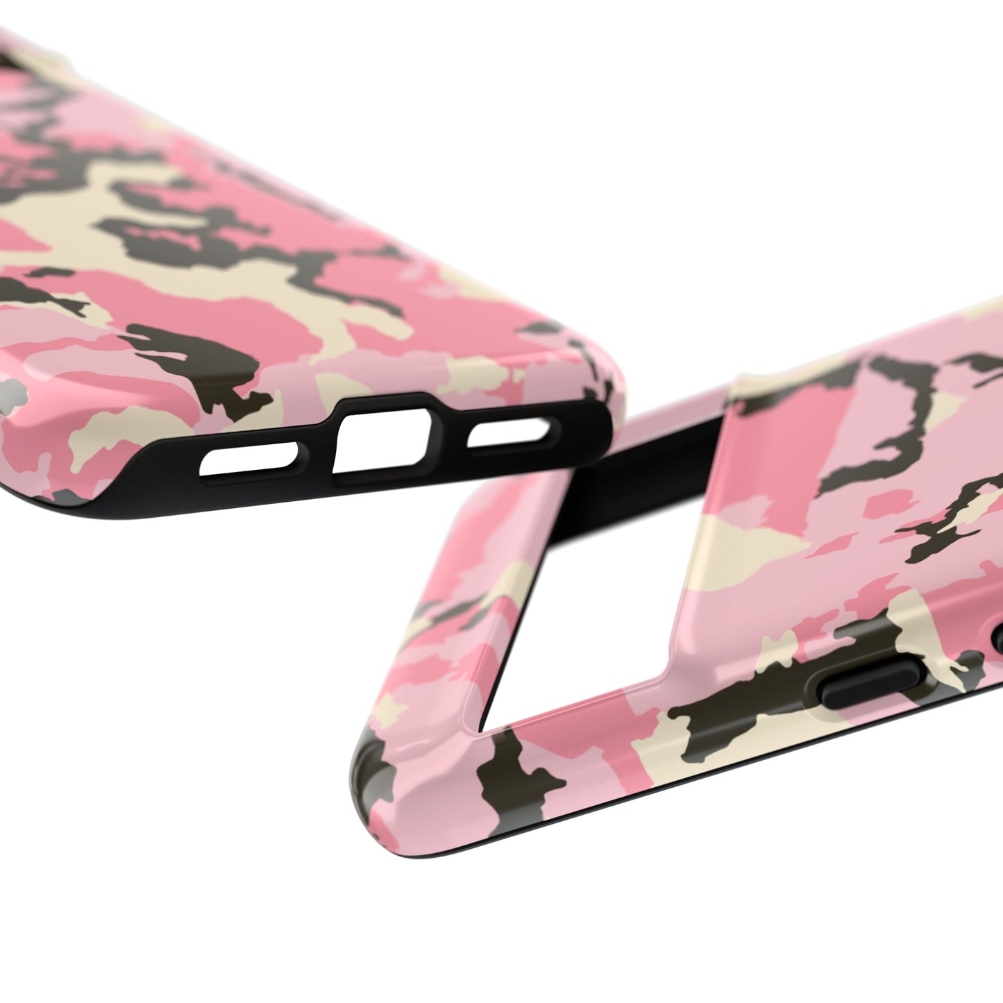 Stylish Tough Phone Case – Pink Camo Design for Bold Protection  Make a statement while keeping your phone safe with this eye-catching pink camouflage case that blends fashion with durability.
