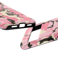 Stylish Tough Phone Case – Pink Camo Design for Bold Protection  Make a statement while keeping your phone safe with this eye-catching pink camouflage case that blends fashion with durability.