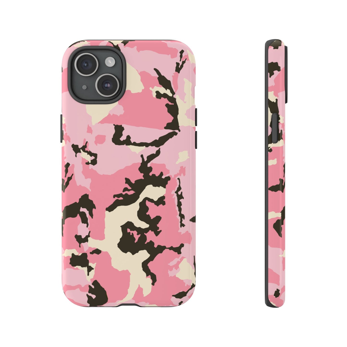 Stylish Tough Phone Case – Pink Camo Design for Bold Protection  Make a statement while keeping your phone safe with this eye-catching pink camouflage case that blends fashion with durability.