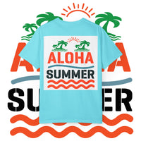 Aloha Summer Unisex T-Shirt, Beach Shirt, Vacation Tee, Summer Apparel, Tropical Graphic Tee, iconic Waikiki Beach Maui ,Oahu