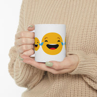 Smiley Face Ceramic Mug - Fun & Whimsical 11oz/15oz Coffee Cup for Gifts