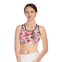 Pink Camo Sports Bra - Stylish Activewear for Fitness Lovers