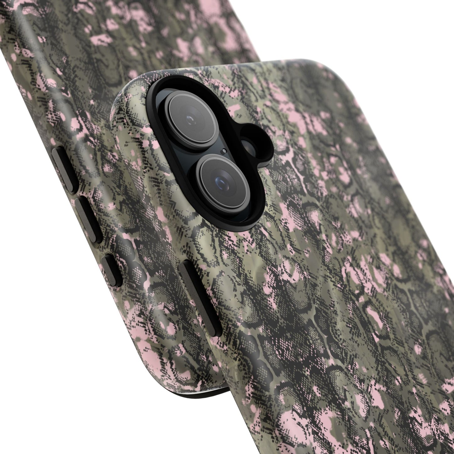 Camo Snake Pattern Phone Case – Rugged Protection Meets Bold Style  Turn heads while protecting your phone with this fierce camo snake pattern case—where urban edge meets outdoor grit.