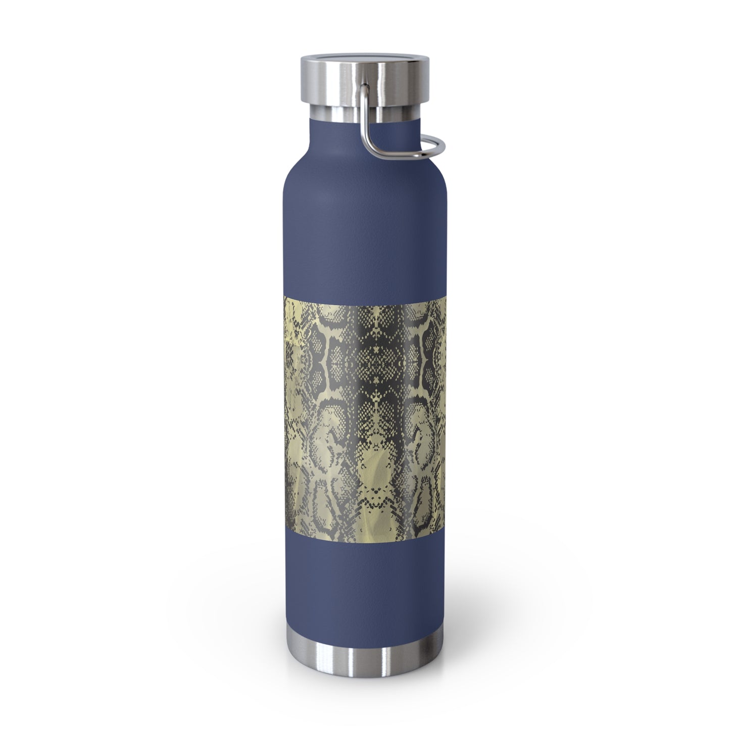 Stylish Snake Print Insulated Water Bottle - 22oz Copper Vacuum Flask