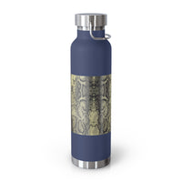 Stylish Snake Print Insulated Water Bottle - 22oz Copper Vacuum Flask