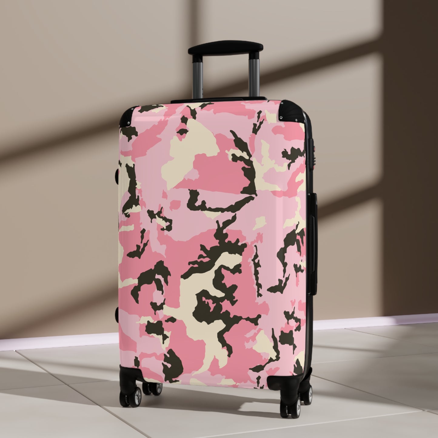 Stylish Camo Pink Suitcase for Fashionable Travel