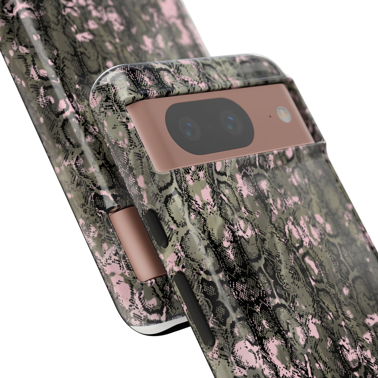 Camo Snake Pattern Phone Case – Rugged Protection Meets Bold Style  Turn heads while protecting your phone with this fierce camo snake pattern case—where urban edge meets outdoor grit.