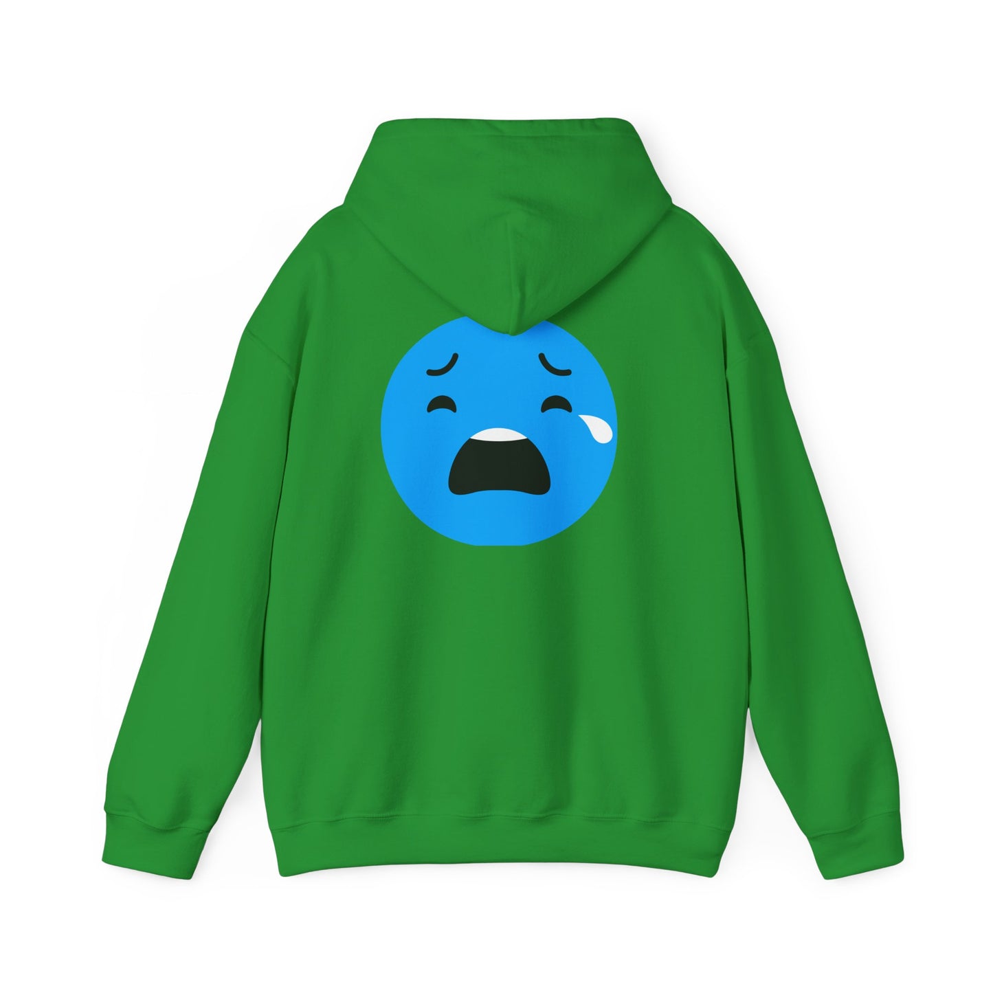 Emotional Expression Hoodie - Unisex Heavy Blend with Sad Face Design