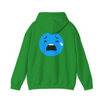 Emotional Expression Hoodie - Unisex Heavy Blend with Sad Face Design
