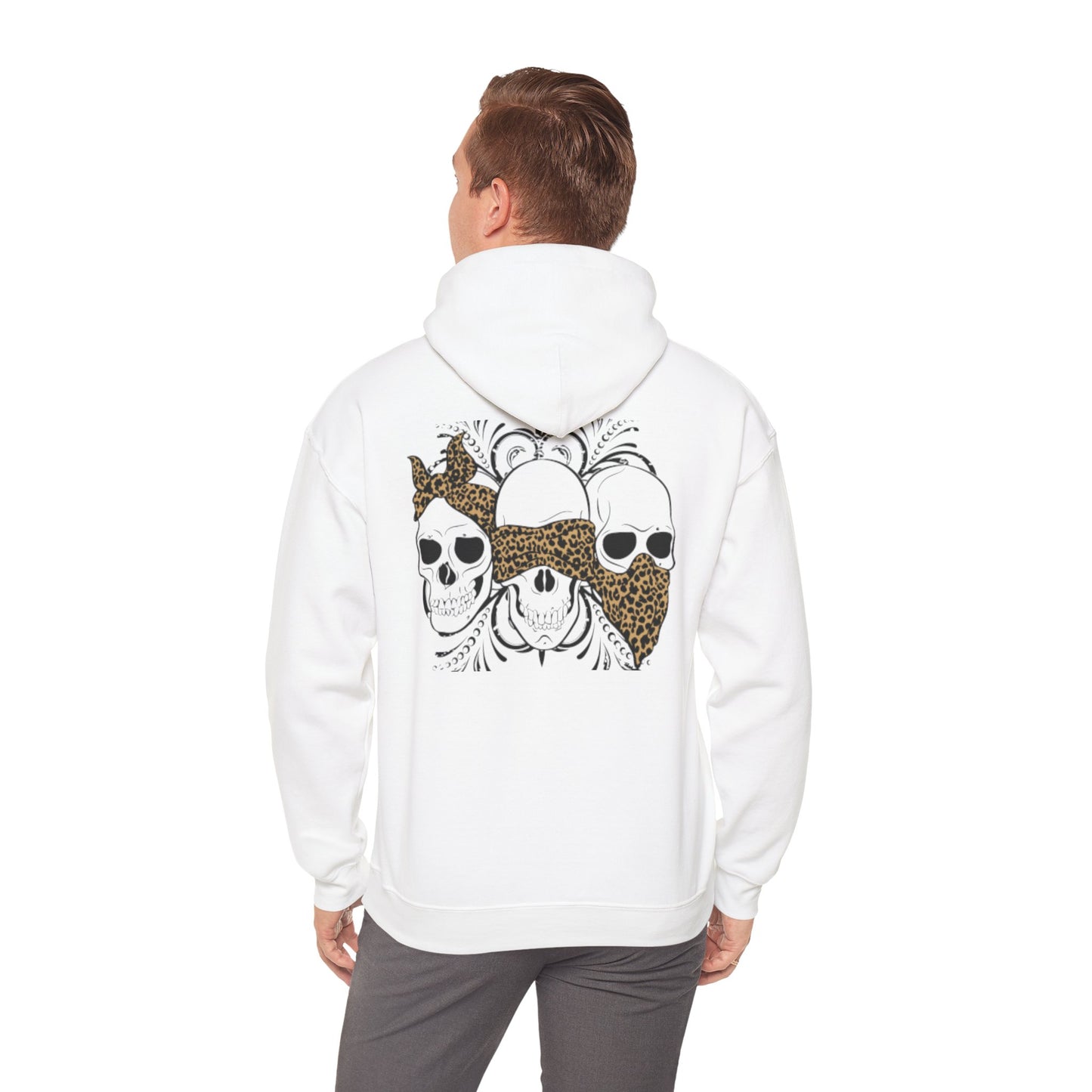 Skull Print Hoodie - Unisex Sweatshirt