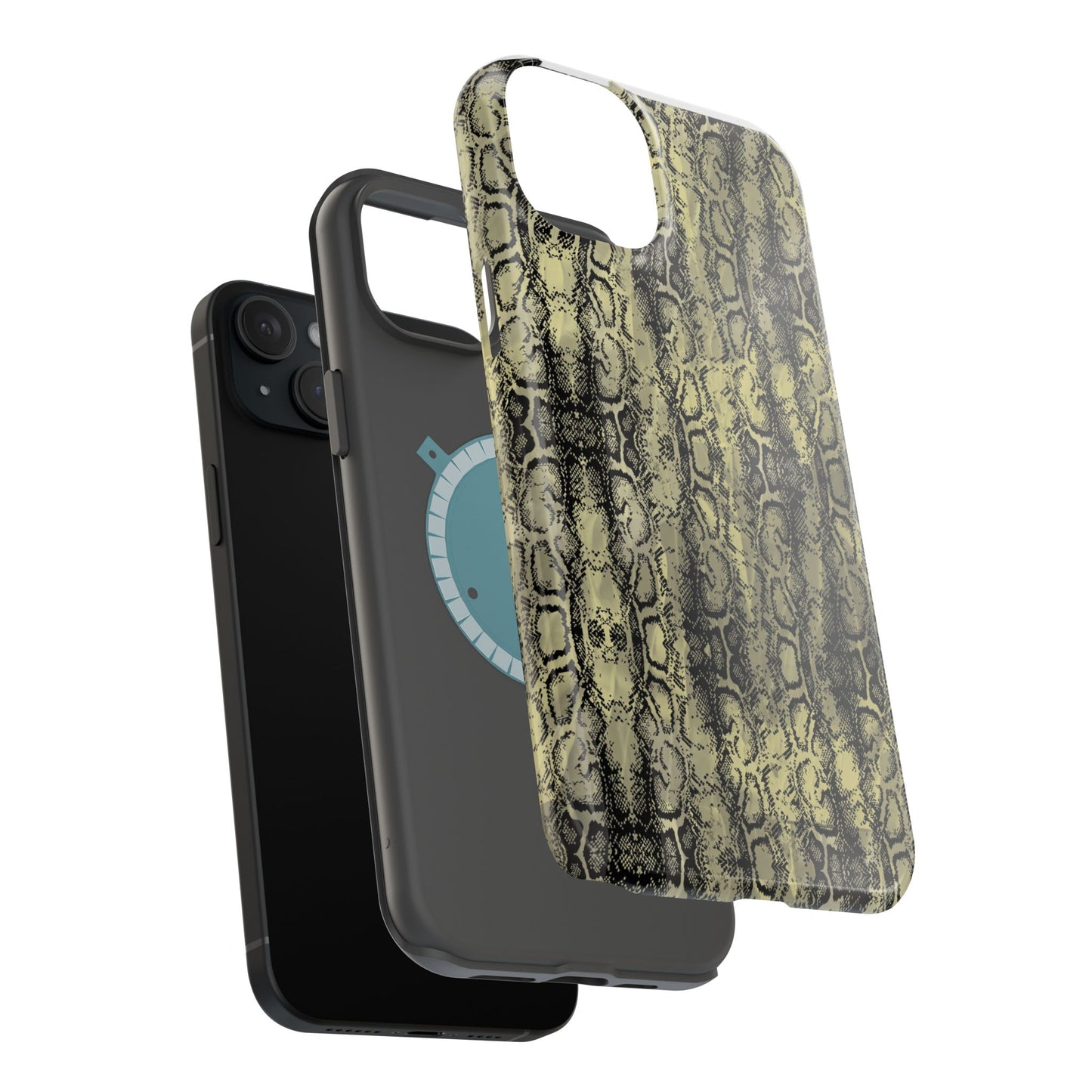 Stylish Snake Skin Magnetic Tough Case - Durable Protection for Your Phone