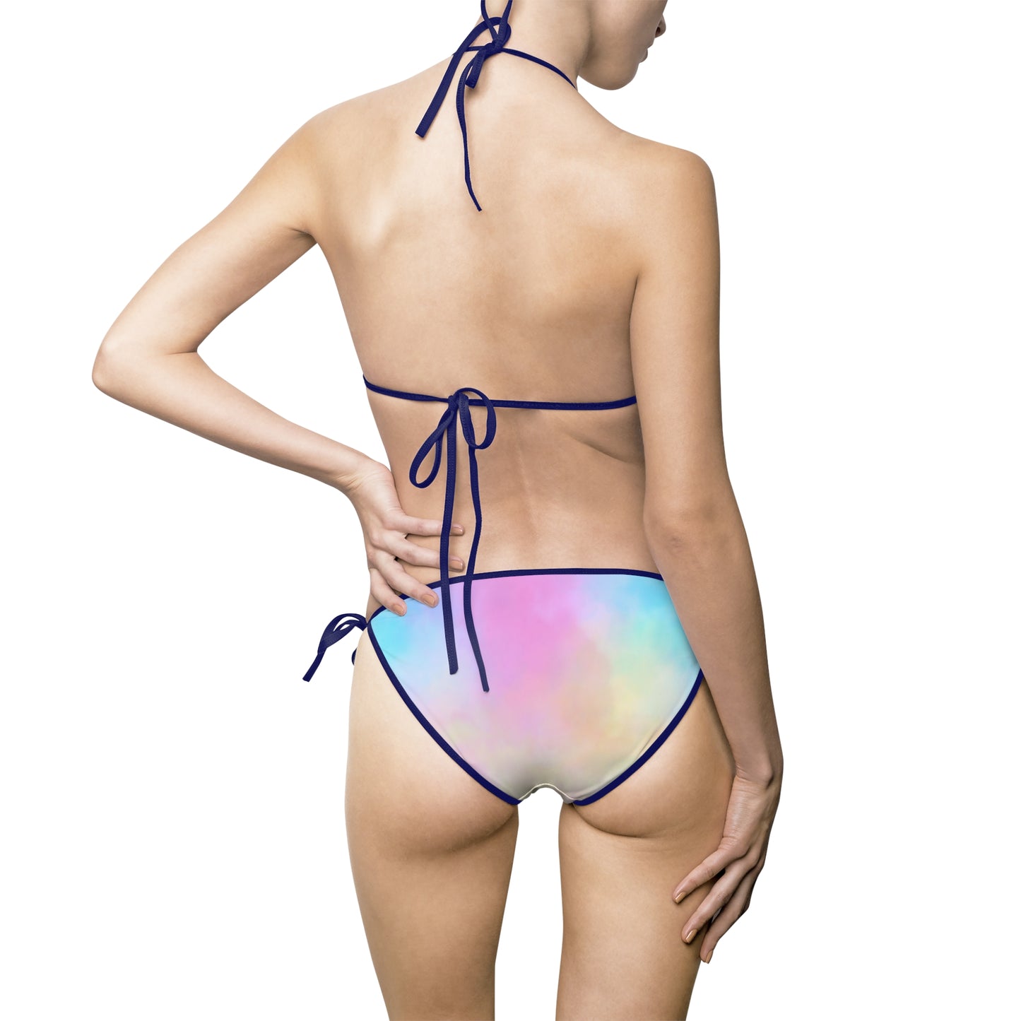 Pastel Tie-Dye Women's Bikini Swimsuit – Dreamy Summer Beachwear  Turn heads with this soft, colorful bikini made for sunny escapes.