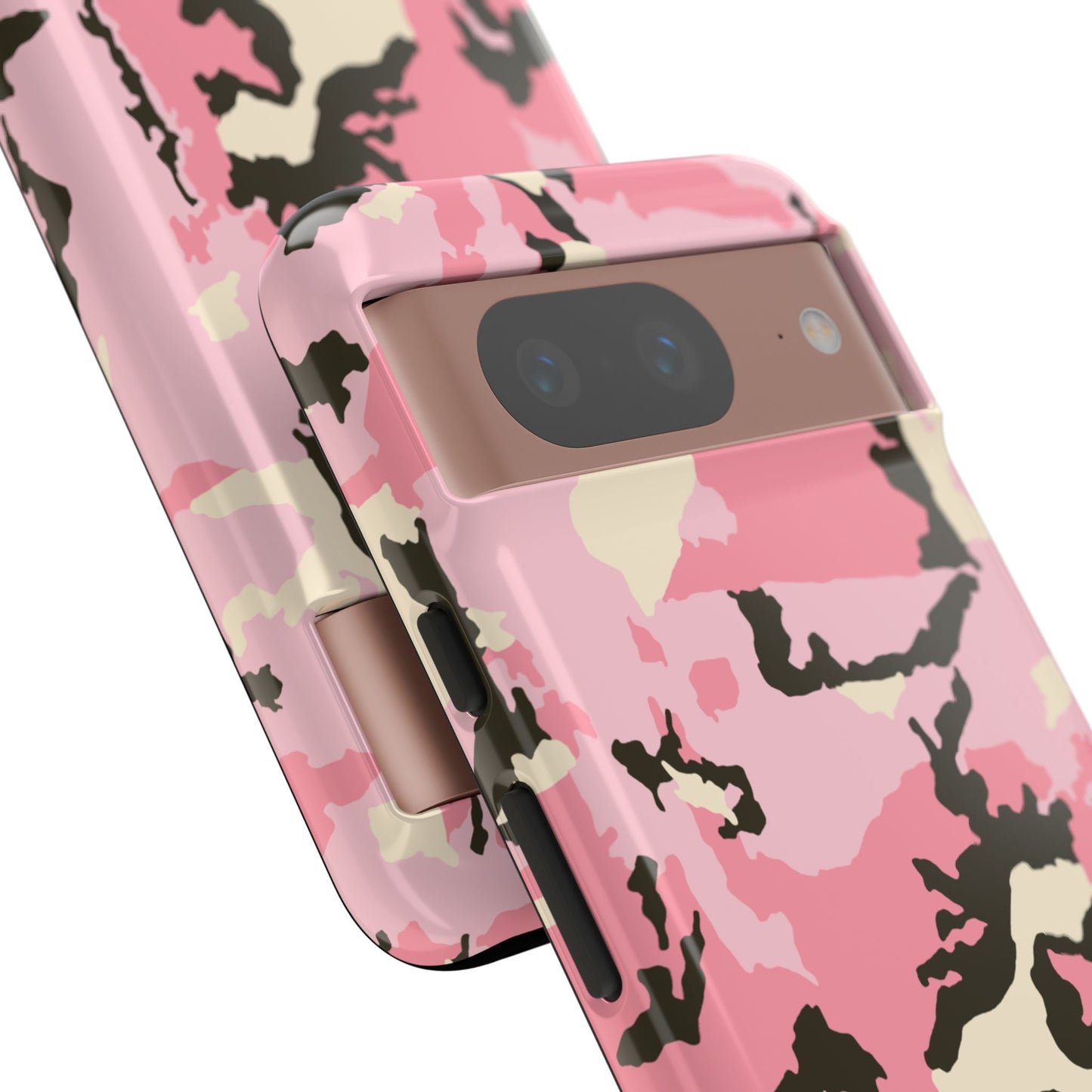 Stylish Tough Phone Case – Pink Camo Design for Bold Protection  Make a statement while keeping your phone safe with this eye-catching pink camouflage case that blends fashion with durability.