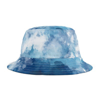 Sky Blue Cloud Print Bucket Hat - Stylish Summer Accessory for Outdoor Adventures