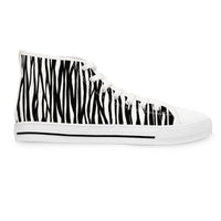 Zebra Print High Top Sneakers for Stylish Women