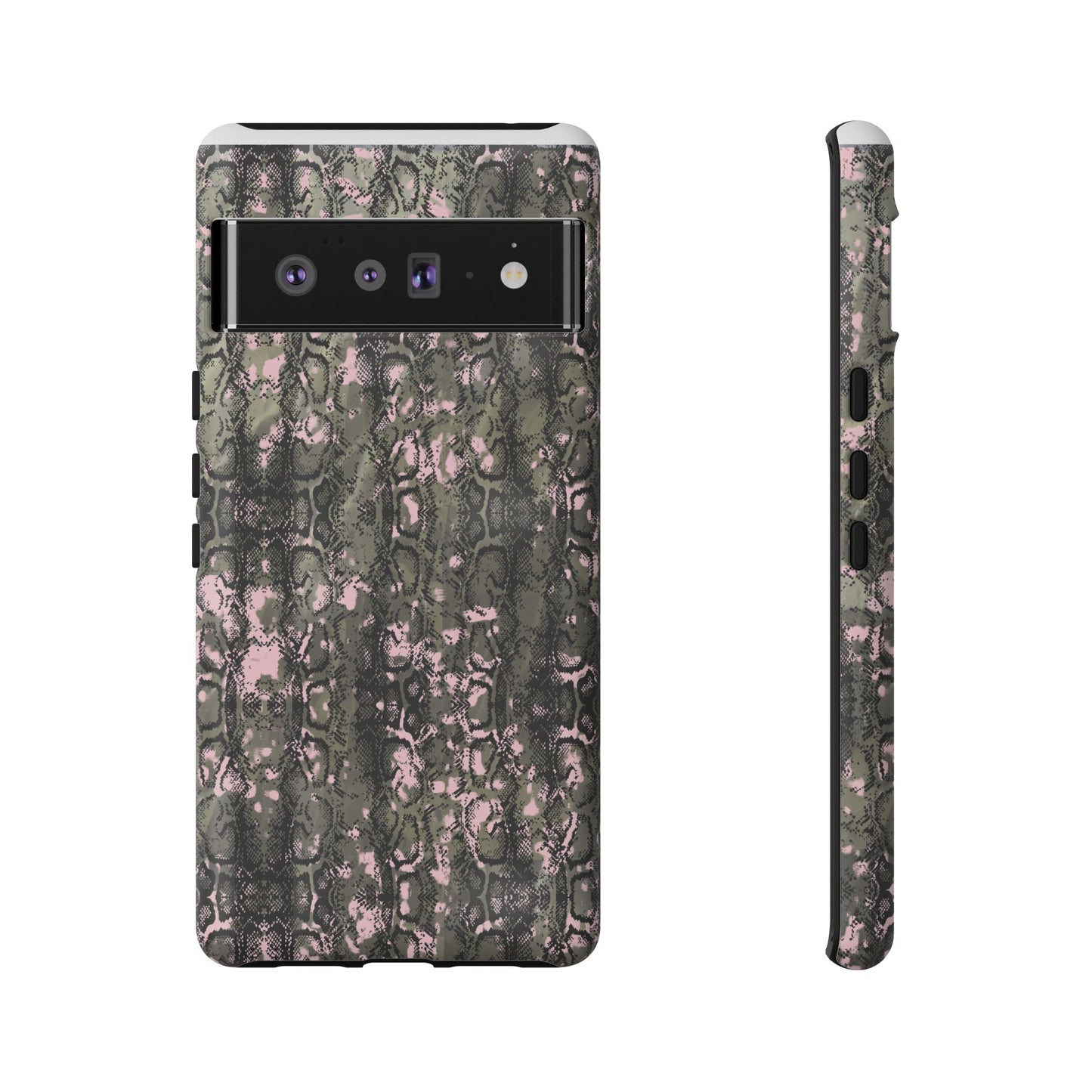 Camo Snake Pattern Phone Case – Rugged Protection Meets Bold Style  Turn heads while protecting your phone with this fierce camo snake pattern case—where urban edge meets outdoor grit.