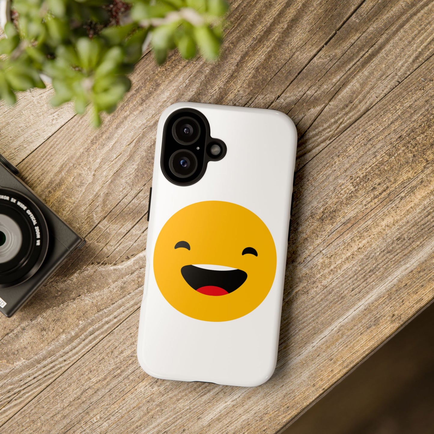 Happy Face Tough Phone Case - Durable Protection with Smile Design