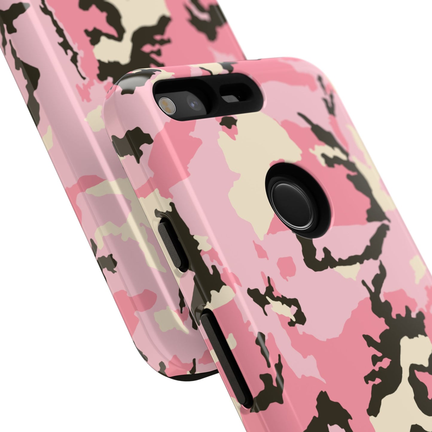 Stylish Tough Phone Case – Pink Camo Design for Bold Protection  Make a statement while keeping your phone safe with this eye-catching pink camouflage case that blends fashion with durability.