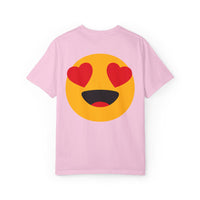 Love Emoji Garment-Dyed Unisex T-Shirt | Perfect for Valentine's Day & Casual Wear