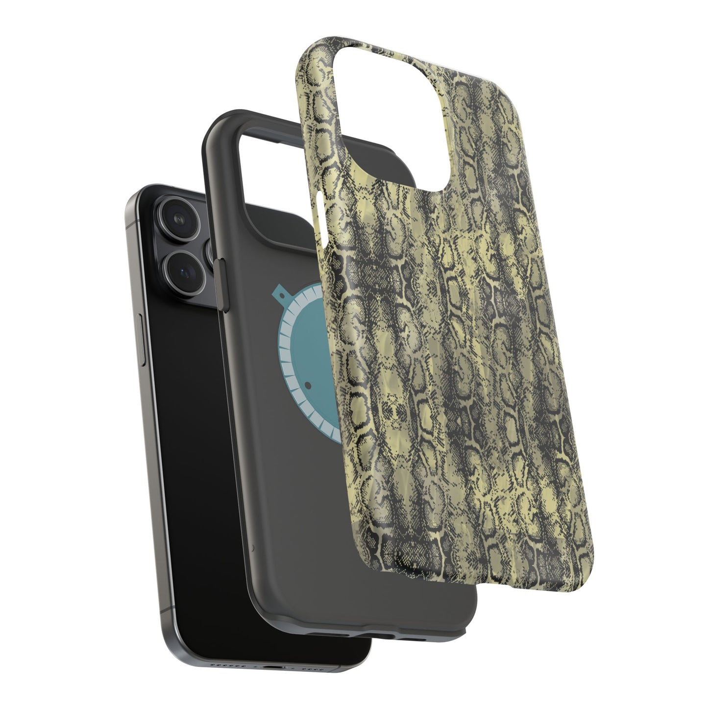 Stylish Snake Skin Magnetic Tough Case - Durable Protection for Your Phone