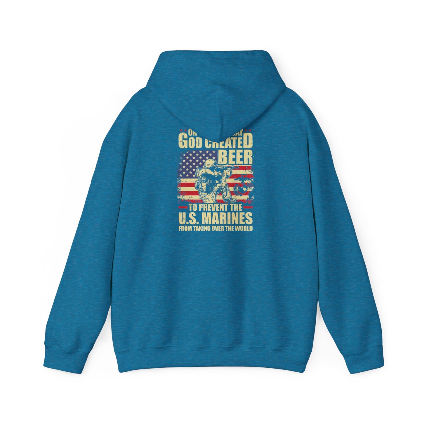 God Created Beer Hoodie, Marine Sweatshirt - Funny Drinking Gift, Unisex Pullover, Alcohol Lover, Birthday Present, Cool