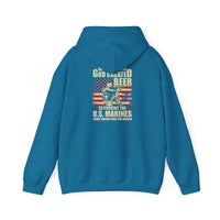 God Created Beer Hoodie, Marine Sweatshirt - Funny Drinking Gift, Unisex Pullover, Alcohol Lover, Birthday Present, Cool