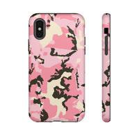 Stylish Tough Phone Case – Pink Camo Design for Bold Protection  Make a statement while keeping your phone safe with this eye-catching pink camouflage case that blends fashion with durability.