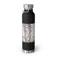 Trendy Snakeskin Insulated Water Bottle - 22oz - Perfect for Travel & Outdoor Adventures