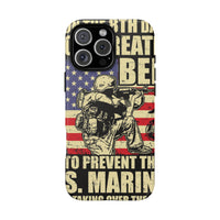 Military-Themed Phone Case - 'God Created Beer' Design