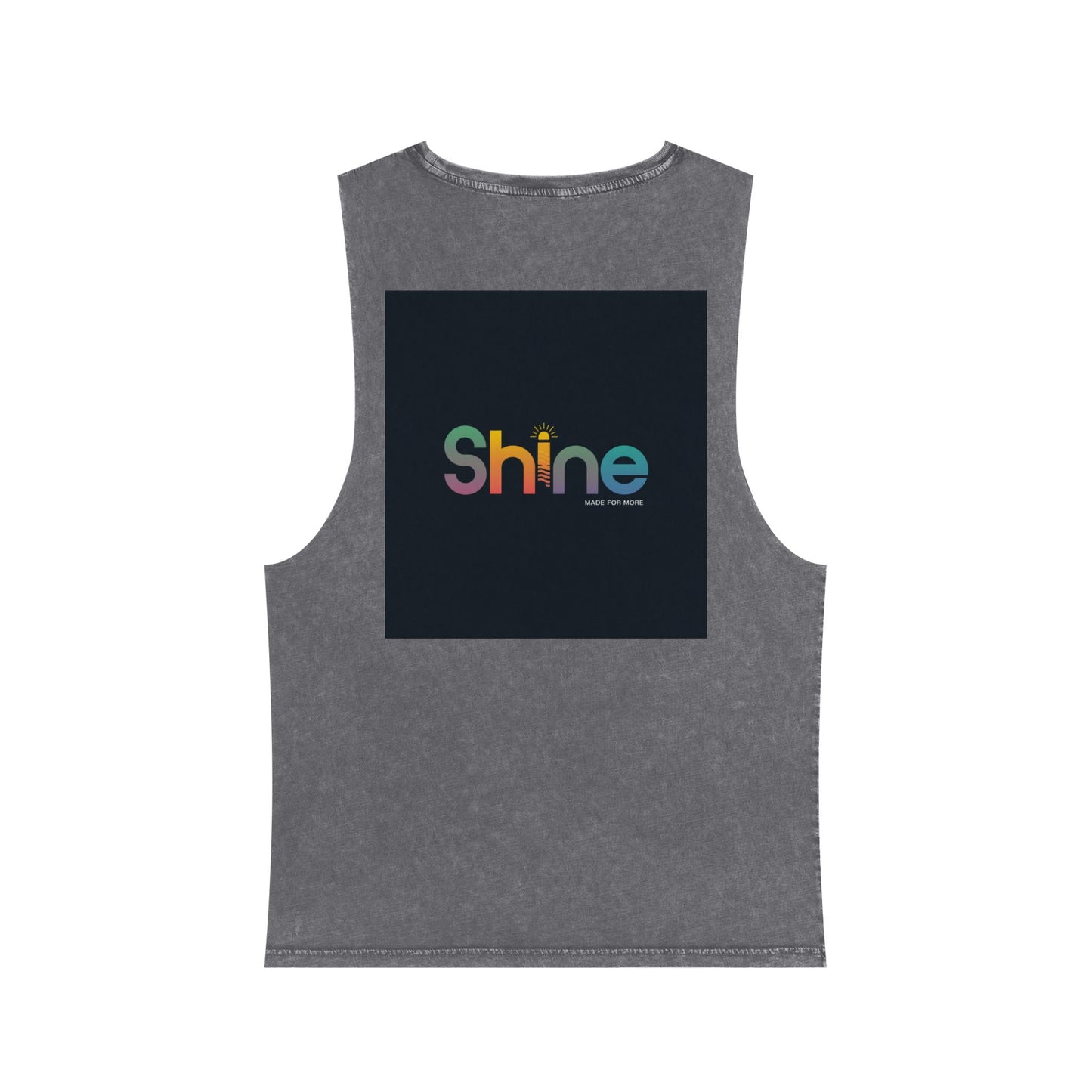 Unisex Stonewash Tank Top - Shine Graphic Tee for Summer Adventures