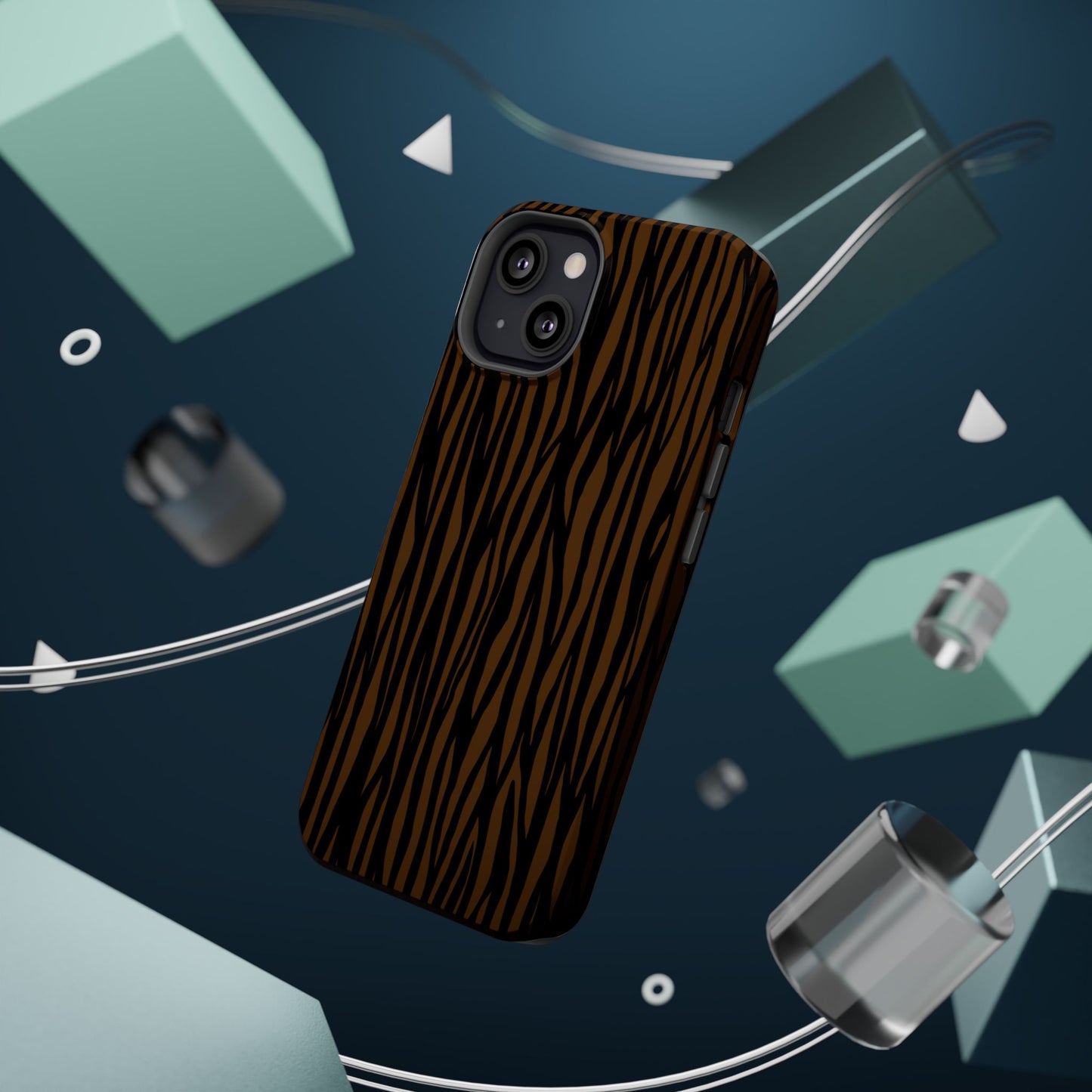 Stylish Magnetic Tough Phone Case - Bold Striped Design