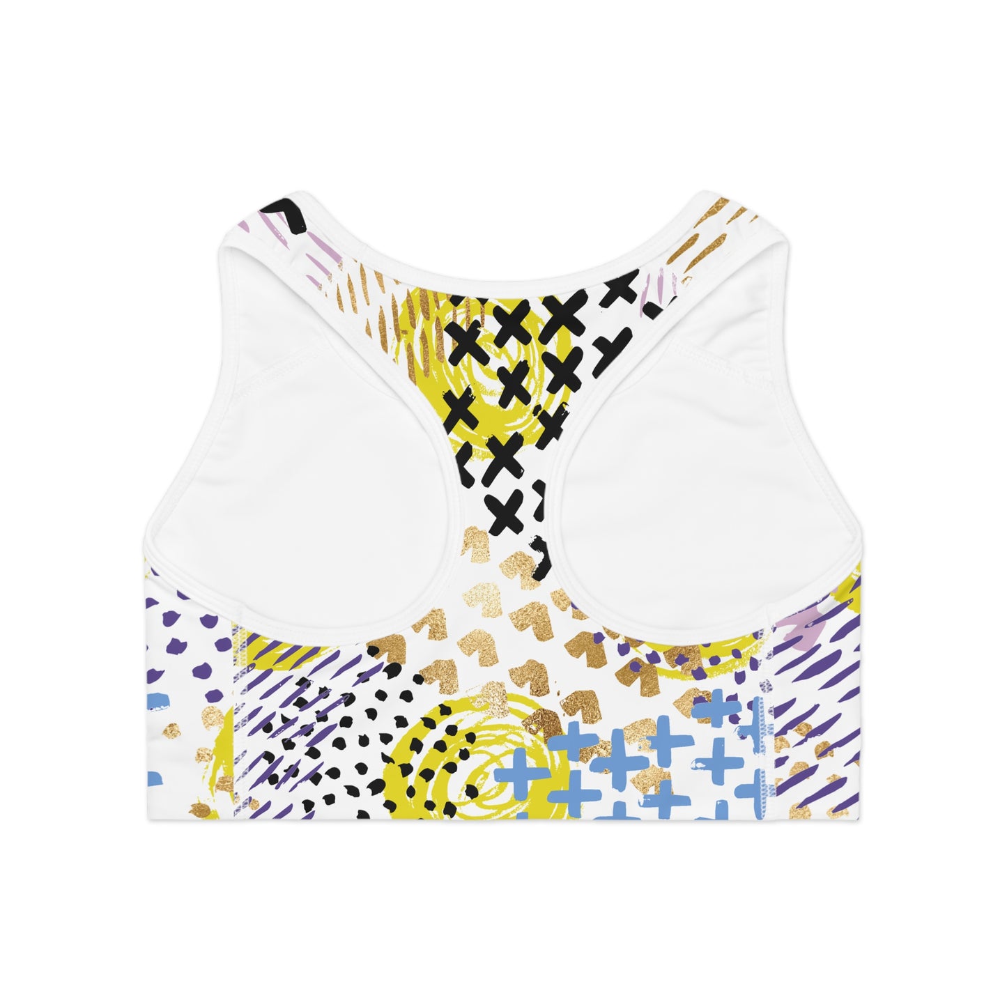 Vibrant Pattern Sports Bra - Stylish Activewear for Fitness Enthusiasts