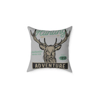 Adventure Hunting Club Pillow - Rustic Home Decor