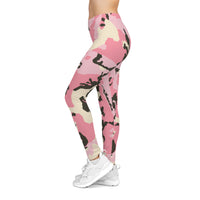 Trendy Pink Camo Women&#039;s Casual Leggings - Stylish & Comfortable Activewear