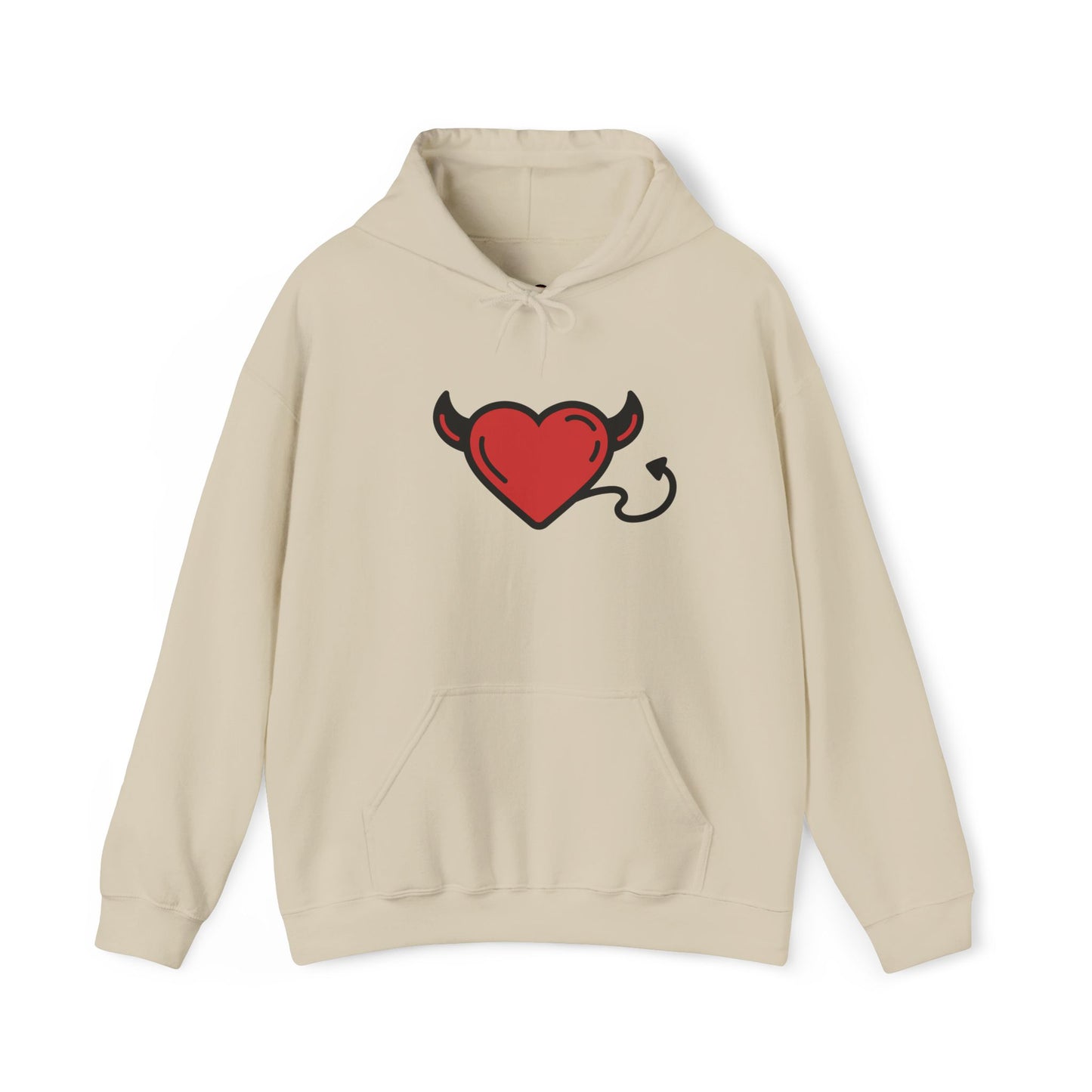 Devilish Heart Hoodie - Unisex Heavy Blend™ Sweatshirt for Fun-Loving Spirits