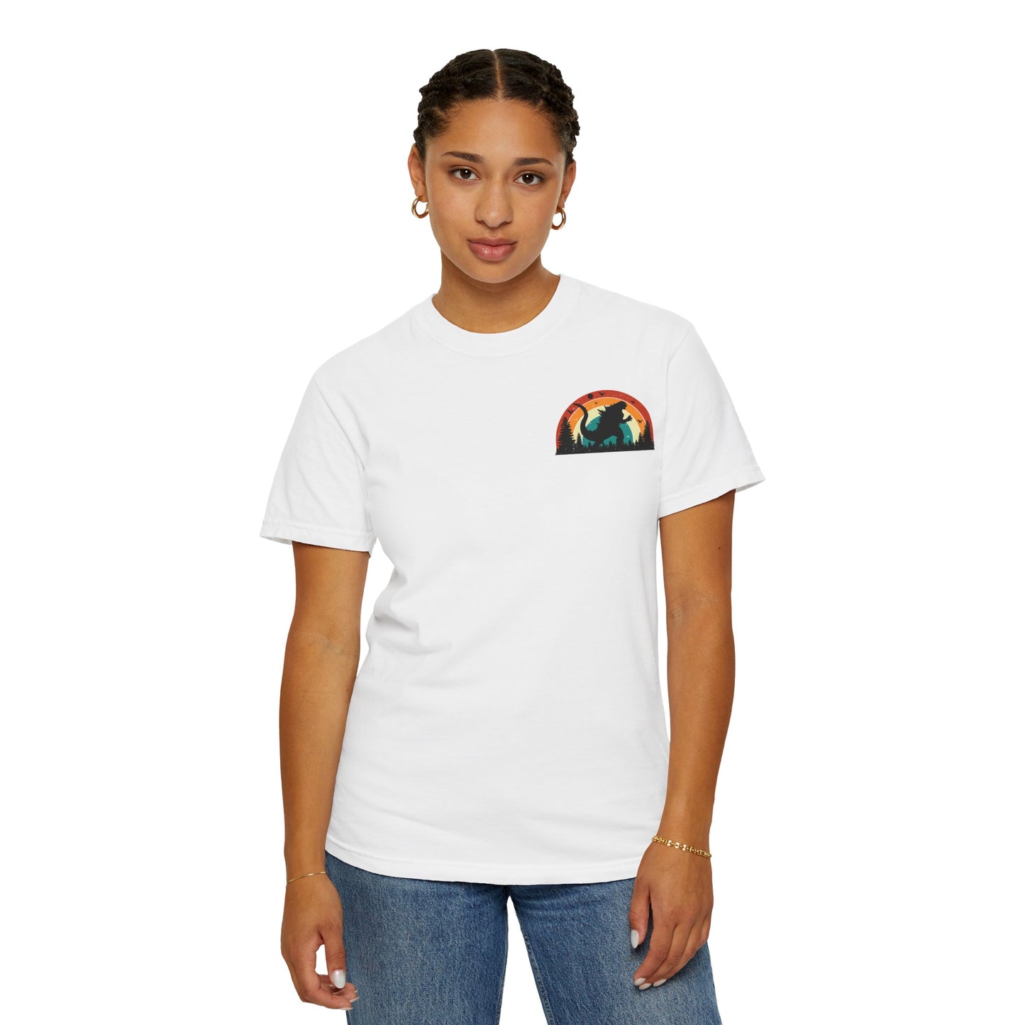 Retro Sunset Dinosaur Unisex T-Shirt