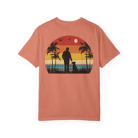 Sunset Silhouette Unisex T-Shirt, Perfect for Nature Lovers, Pet Owners, Casual Days, Summer Outings, Gift for Him or Her