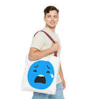 Emotional Expression Tote Bag - Cute Sad Face Design