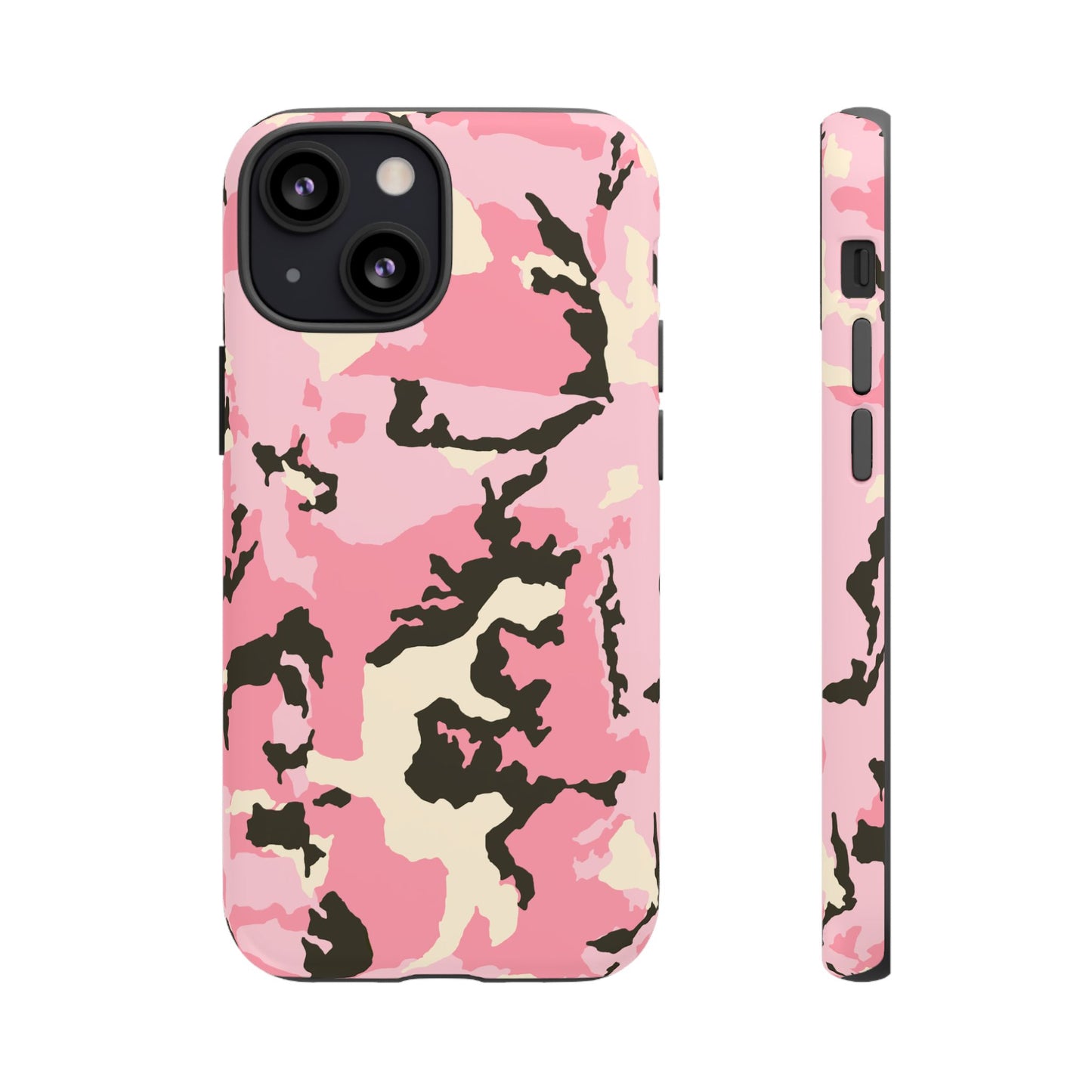 Stylish Tough Phone Case – Pink Camo Design for Bold Protection  Make a statement while keeping your phone safe with this eye-catching pink camouflage case that blends fashion with durability.