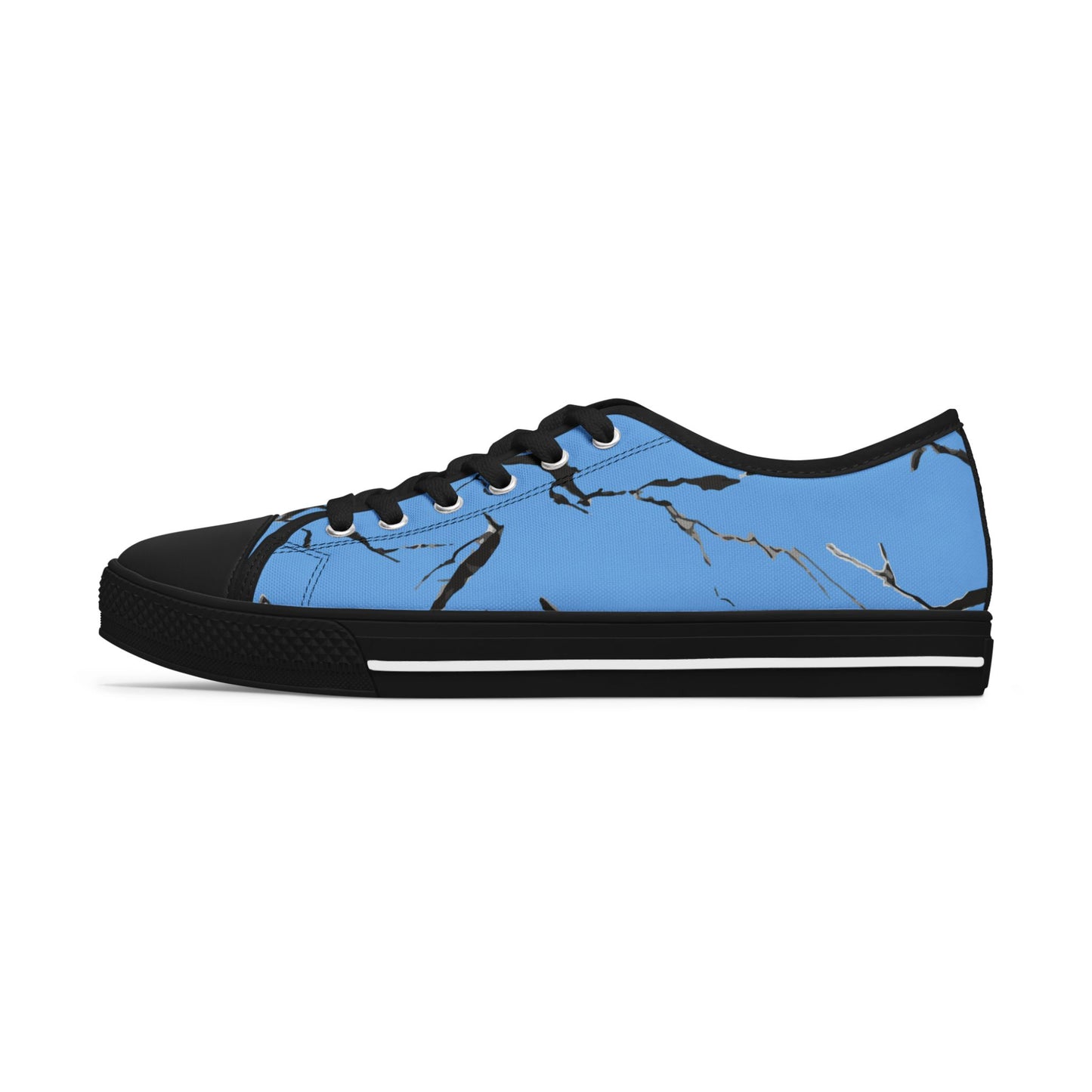 Stylish Blue Abstract Low Top Sneakers for Women