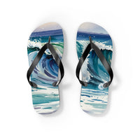 Ocean Wave Flip Flops - Summer Beach Footwear