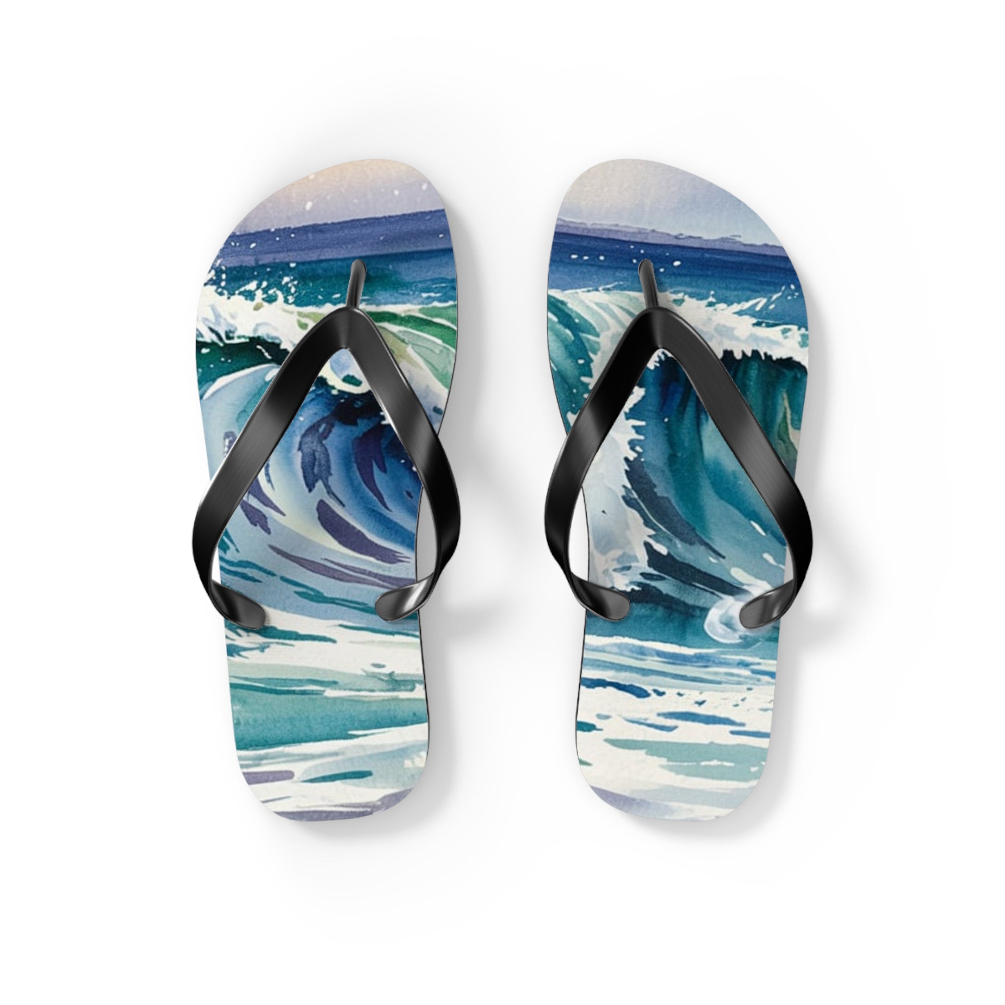 Ocean Wave Flip Flops - Summer Beach Footwear