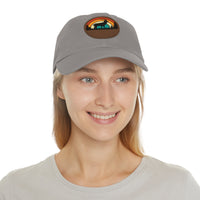 Stylish Dad Hat with Leather Patch - Retro Deer Design