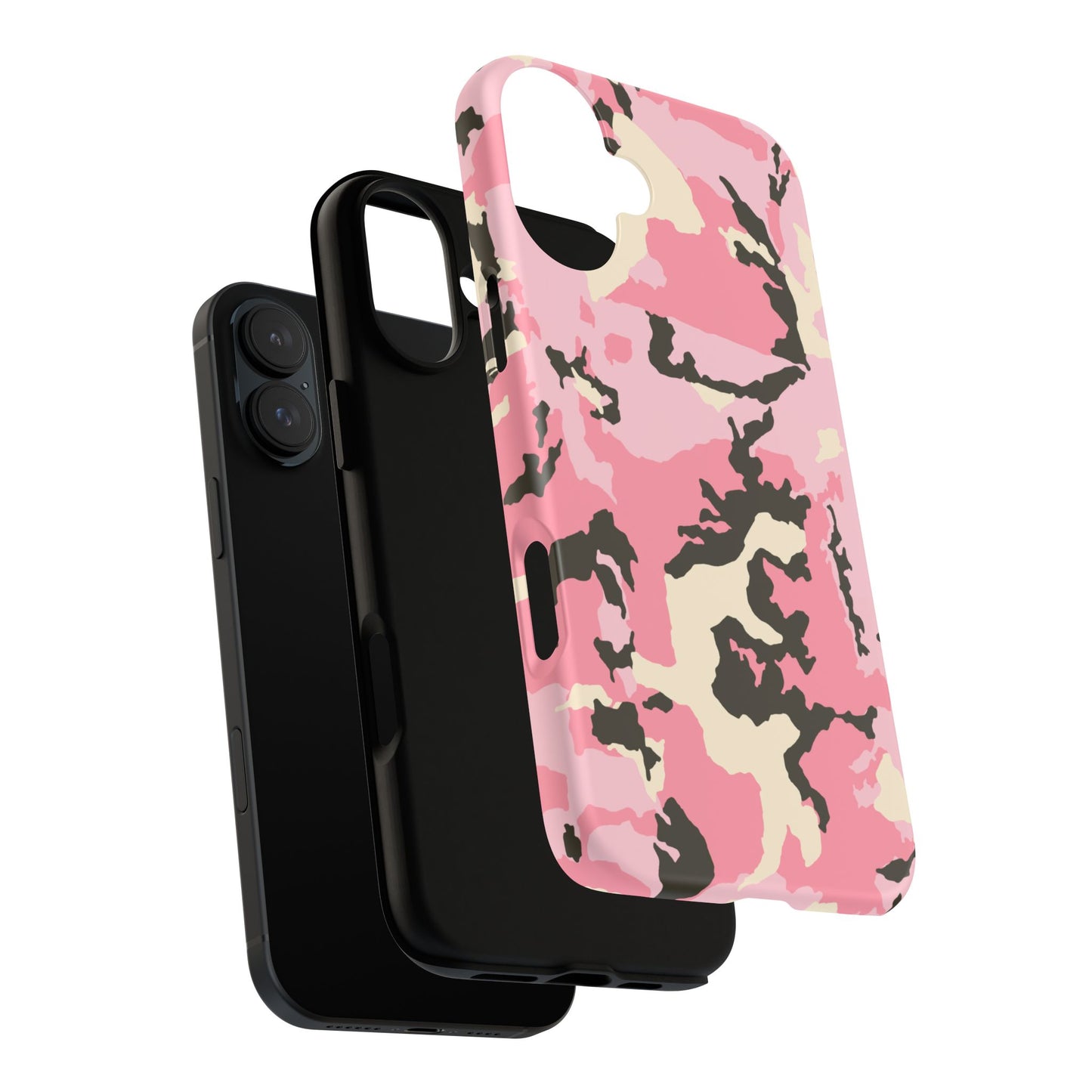 Stylish Tough Phone Case – Pink Camo Design for Bold Protection  Make a statement while keeping your phone safe with this eye-catching pink camouflage case that blends fashion with durability.