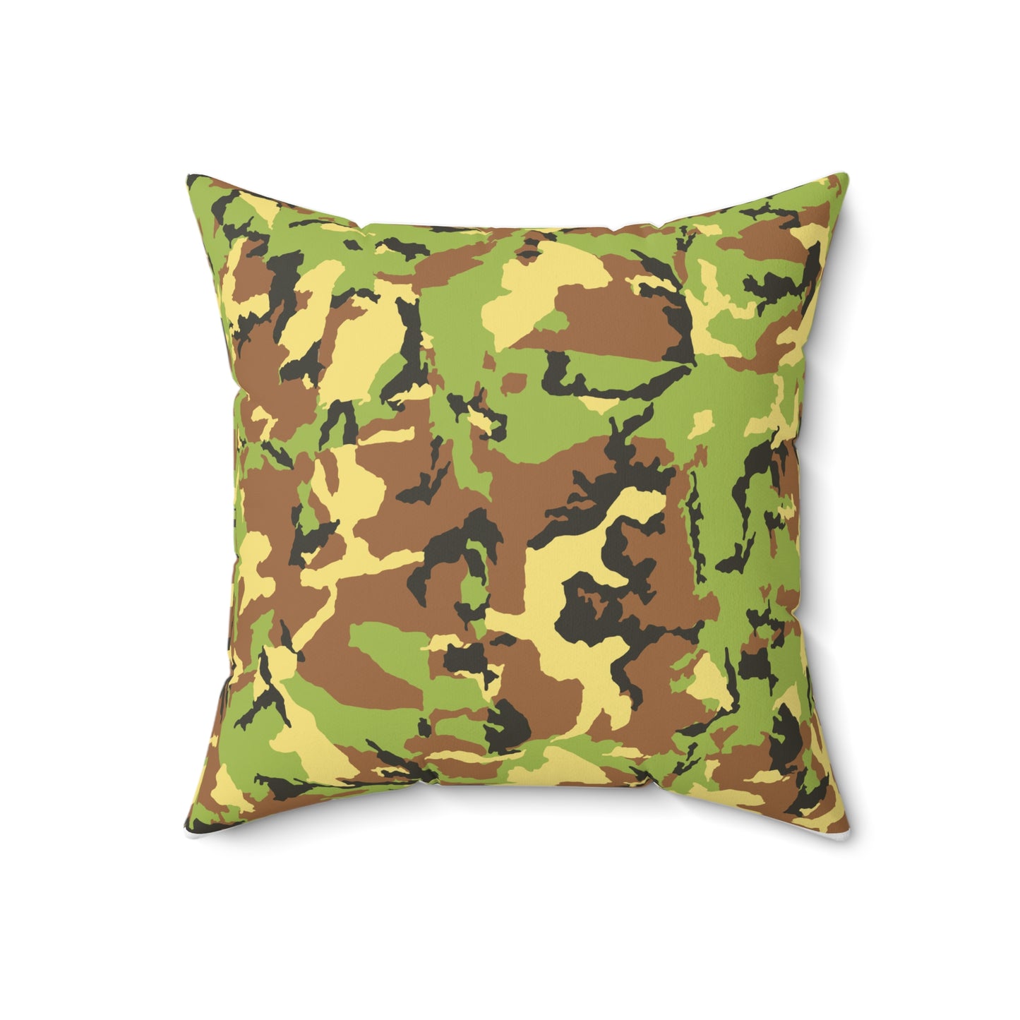 Camo Square Pillow - Cozy Military-Inspired Decor for Outdoor Enthusiasts