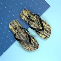 Snakeskin Flip Flops - Trendy Summer Footwear for Beach Days